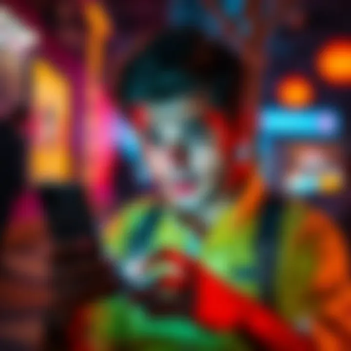 Fraudulent Charges on Account A person looking worried while checking their phone for unauthorized charges after losing their device at a party.