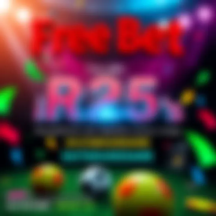 A promotional graphic showing R$25 in free bets with the code DATDUDEDARE. The design features colorful elements to attract attention.