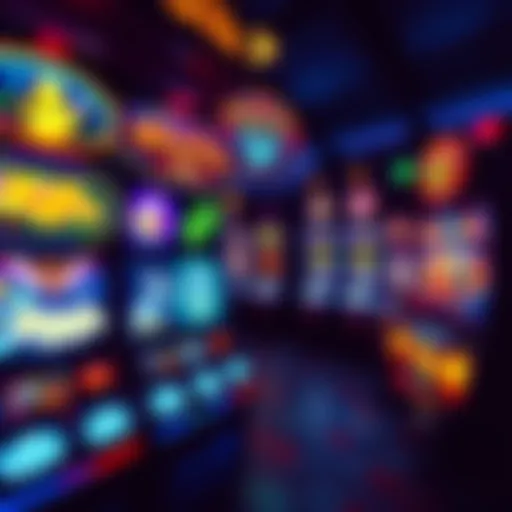 Colorful display of various free online slot machines with bright graphics and symbols.