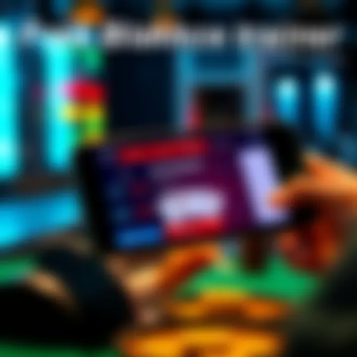 Free Blackjack Trainer A user practicing Blackjack strategy with a digital trainer application on a phone or tablet, showing cards and score calculations.