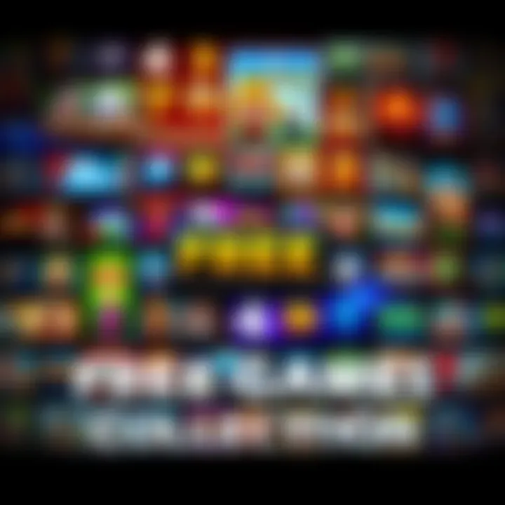 Free Games Collection A colorful collage of various game icons showcasing 42 free games available for players.