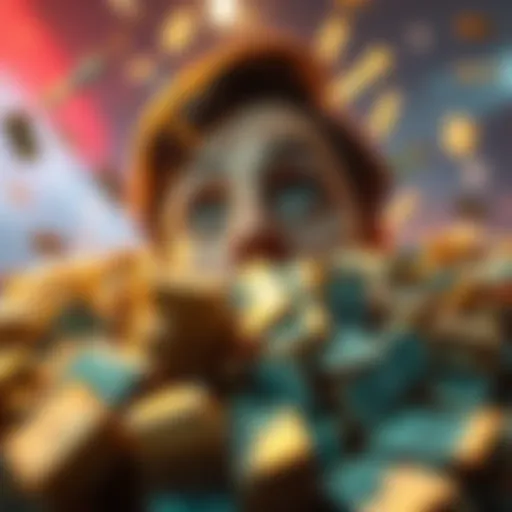 A person looking at a pile of cash with curiosity, representing the search for free money opportunities.