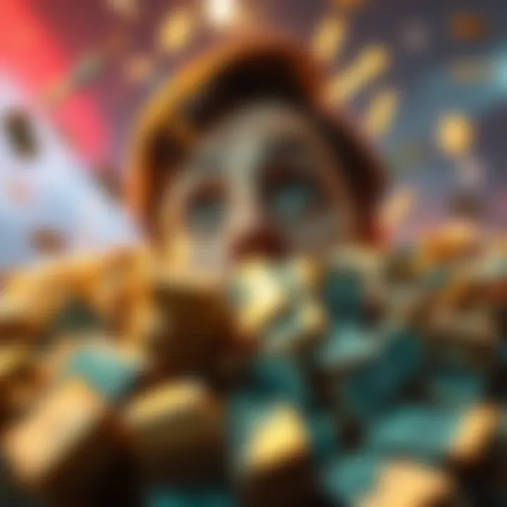 A person looking at a pile of cash with curiosity, representing the search for free money opportunities.