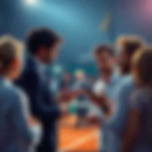 People discussing tennis betting strategies during the French Open event