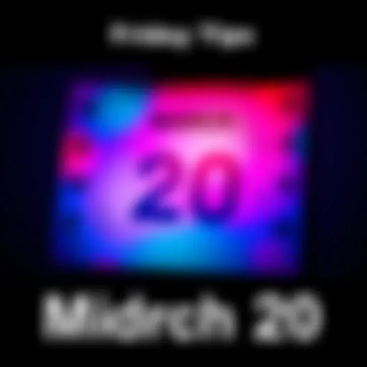 Friday Tips March 20 A colorful calendar page showing March 20 with tips written around it for planning a weekend.