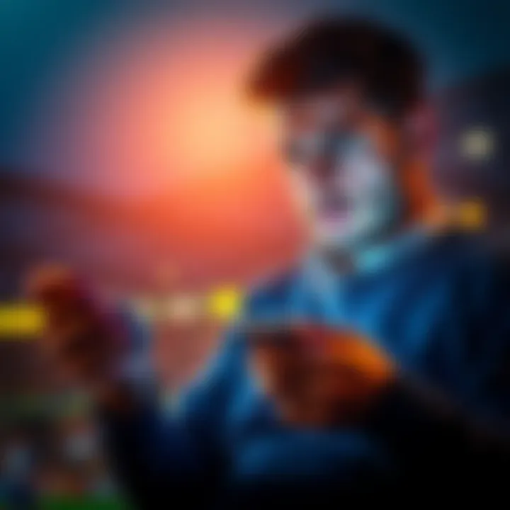 A person looking frustrated while using a mobile betting app, showing a blank screen and disappearing bets