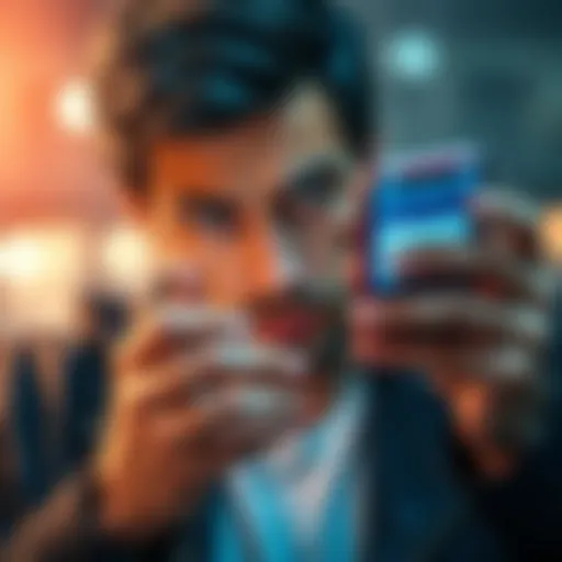 Frustrated bettor staring at a smartphone screen showing betting app with no winnings