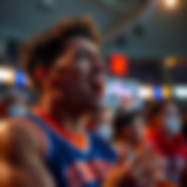 A person shows frustration while watching a Knicks game, hoping for their victory against DraftKings