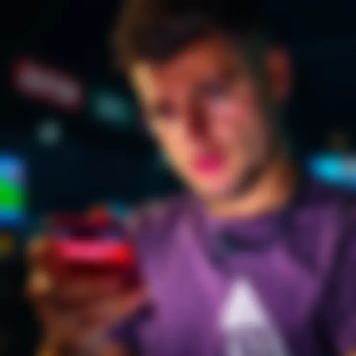 Person looking frustrated at a smartphone with Bet MGM app showing error message