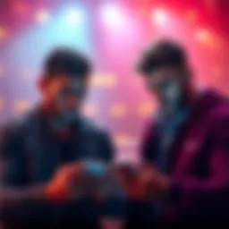 Frustrated Bettors in MMA Two frustrated bettors looking at their phones after unexpected MMA fight results