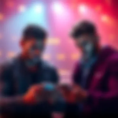 Frustrated Bettors in MMA Two frustrated bettors looking at their phones after unexpected MMA fight results