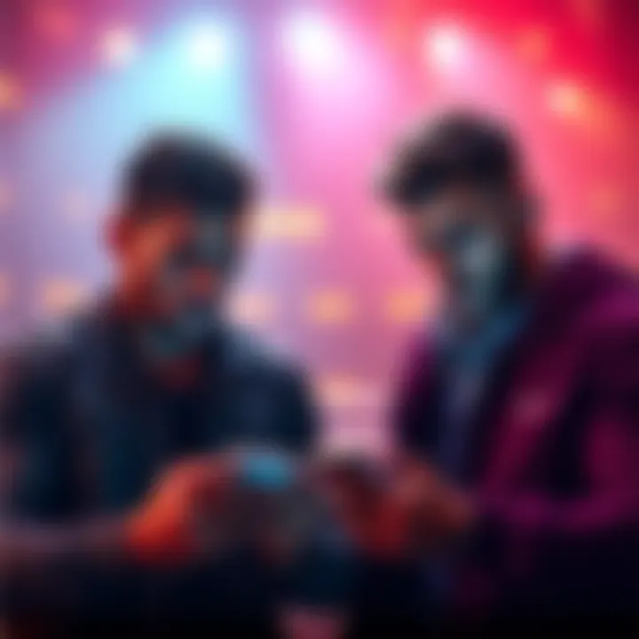 Frustrated Bettors in MMA Two frustrated bettors looking at their phones after unexpected MMA fight results