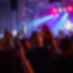 Crowd of disappointed fans reacting during the Stake band's performance in Maine