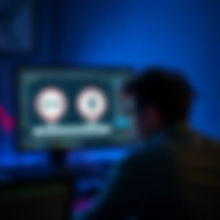 A person looking worried while sitting at a computer, showing a crypto wallet screen with ETH and CHP symbols, illustrating frustration about currency conversion issues.