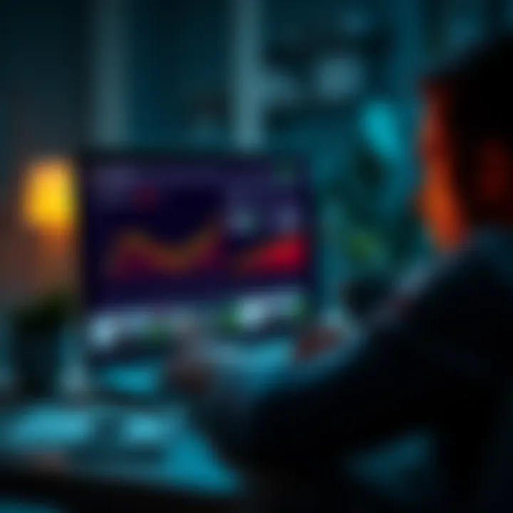 A person looking disappointed while viewing a financial website on a laptop, reflecting dissatisfaction with the service