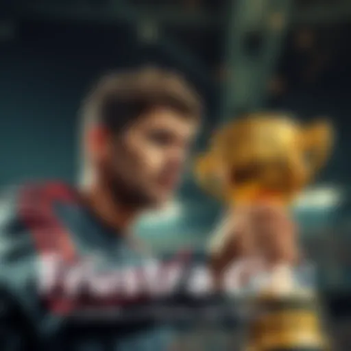 A person looking frustrated while reaching for a trophy just out of reach, representing near victory but disappointment.