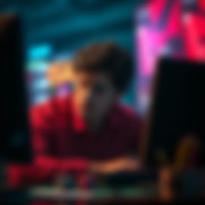 A person sitting at a computer, looking frustrated while waiting for a live dealer blackjack stream to start.