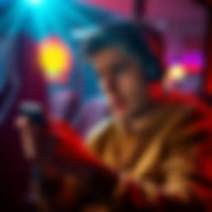 Player frustrated with suspended account A person looking worried while checking their phone, concerned about a suspended gaming account and pending withdrawals