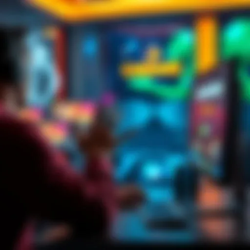 A person expressing frustration while using a computer showing a gaming website, with a slow loading screen and customer support chat window open.