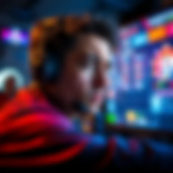 A gamer showing frustration while staring at a video game screen displaying a near win scenario