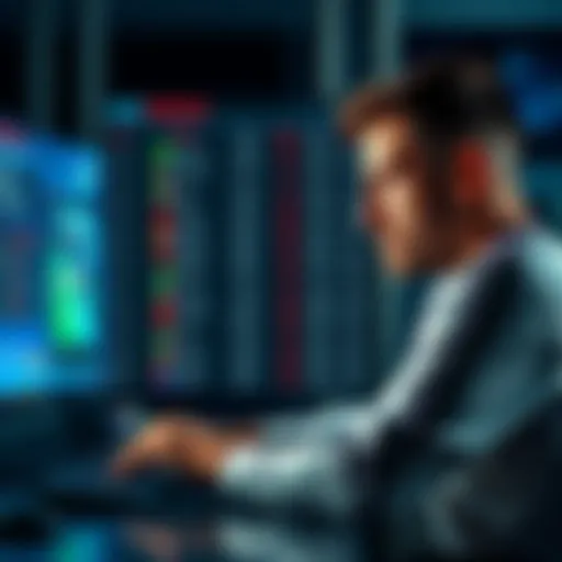 A player sits at a desk, staring at sports statistics on a computer screen, showing a mix of emotions like confusion and frustration