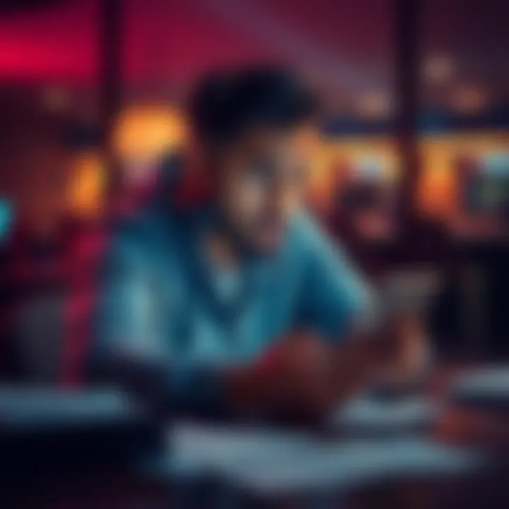 A person looking at their phone with a worried expression, sitting at a table with financial documents around them, symbolizing a delay in receiving money from an online betting platform.