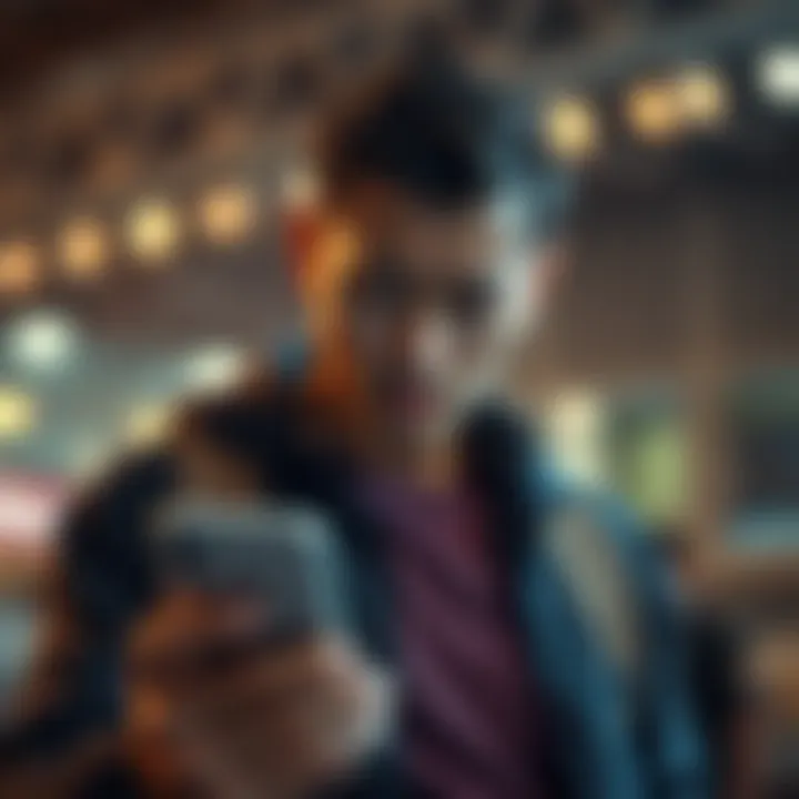 A person looks worried while checking sports betting odds on a mobile phone, showing concern about losing money.