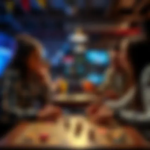 Group of friends playing board games and laughing together while enjoying a weekend without sports betting.