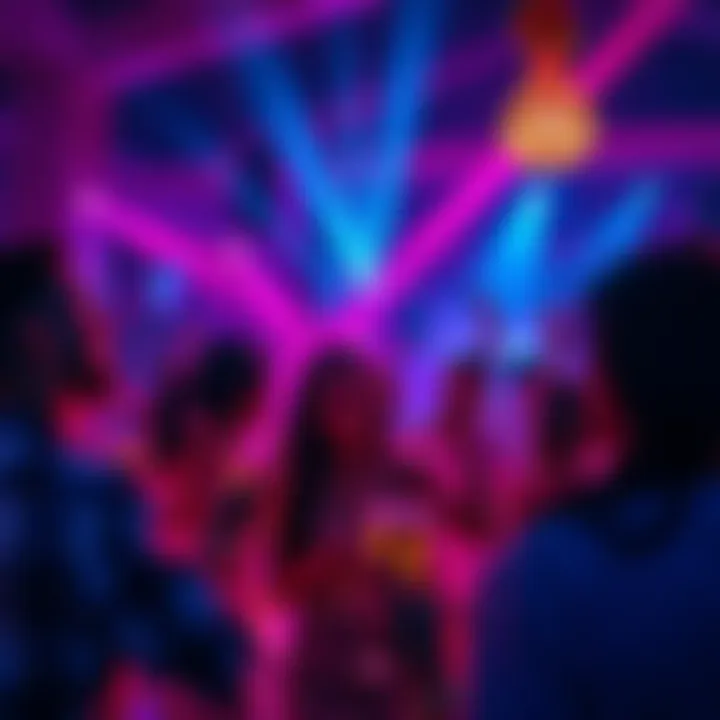 Group of people enjoying a lively party with drinks and dancing in a festive atmosphere