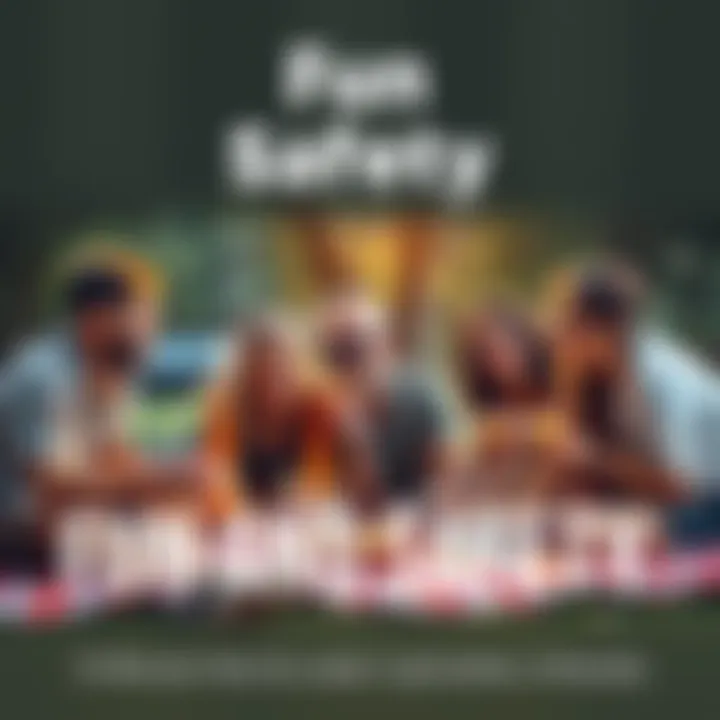 A group of friends enjoying a picnic while keeping safety in mind