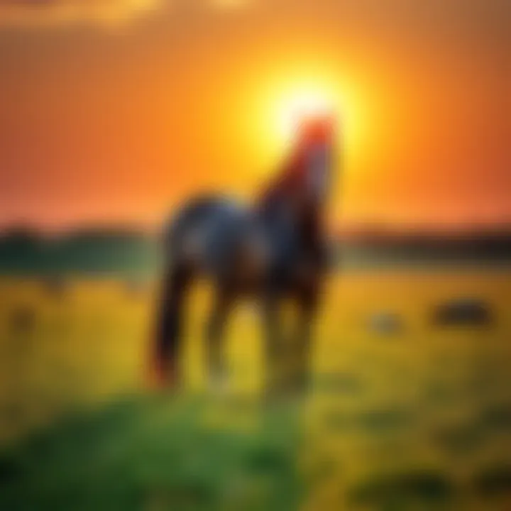 Functional the horse in a sunny field Functional, a thoroughbred horse, stands in a grassy field after his racing career, looking healthy and ready for the next chapter.