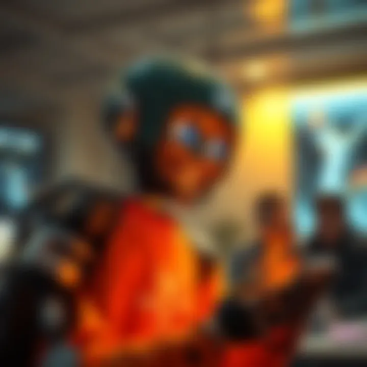 Funny AI-generated content A humorous AI creation that brings laughter and interaction among people, showcasing innovative technology.