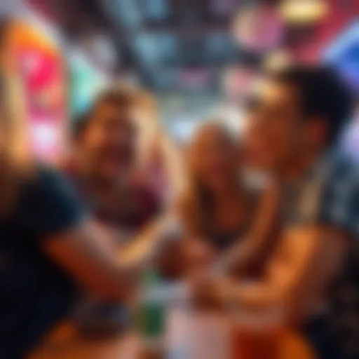 People laughing while breaking rules in a playful setting