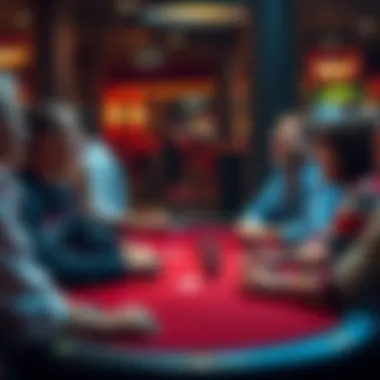 Players laughing and chatting at a low limit poker table during a game, capturing humorous moments and unique interactions.
