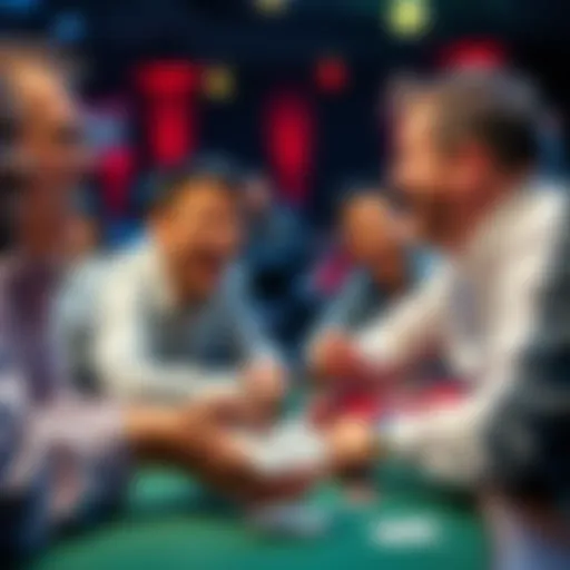 Players laughing during a hilarious hand at a $250,000 poker tournament