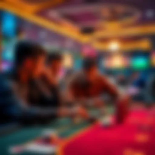 A group of people at a casino table, looking frustrated as they discuss their gaming experiences and challenges in reaching 100 bets.