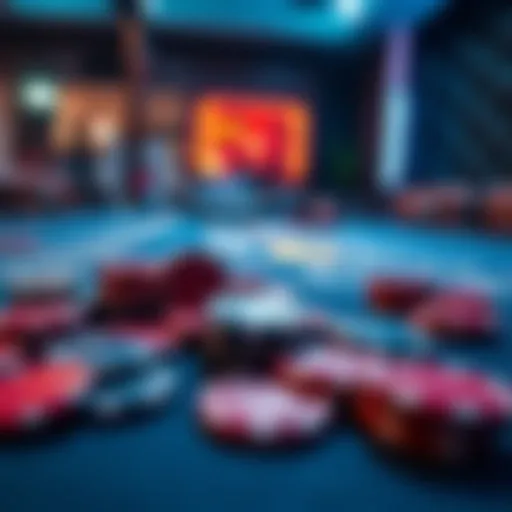 A close-up of a gambling table with chips spread out, reflecting the tension of a high-stakes game, symbolizing a gamer's struggle with addiction.