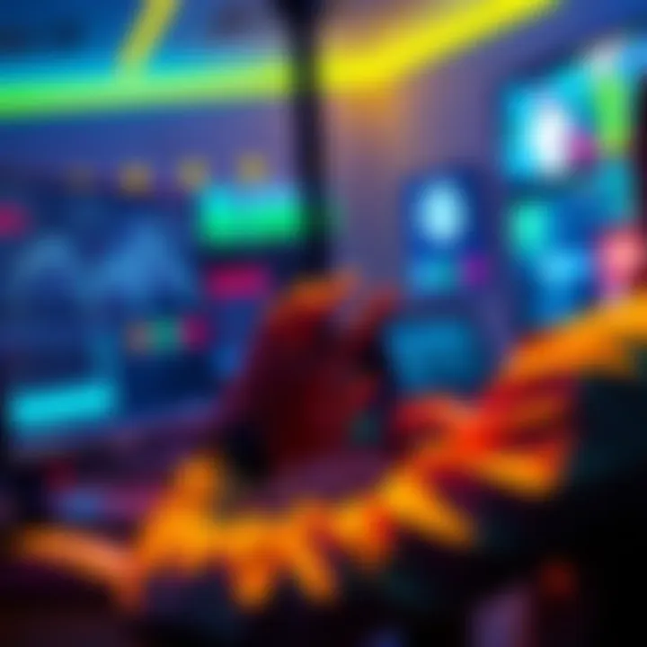 A person using a computer to bet on eSports and casino games on the Gamdom platform