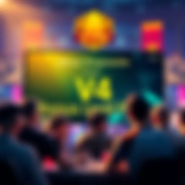 A visual representation of a game screen showing the VIP Progression Bonus at level P4, with players engaging in discussion.