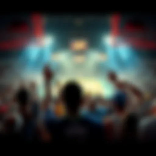 Fans cheering and celebrating during a basketball game