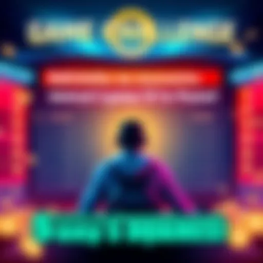 Game performance challenge announcement A colorful graphic showing a gaming leaderboard with a player in Platina 3, a dollar sign, and a call to action for guessing their monthly performance.
