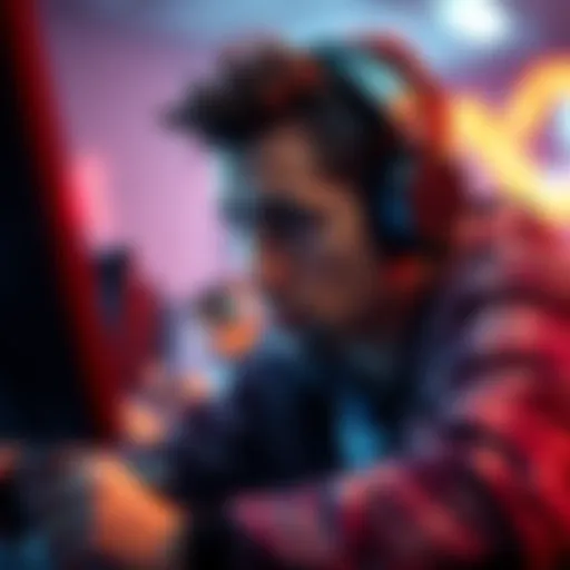 A player looks determined while playing a video game, showing focus and intensity rather than surrendering