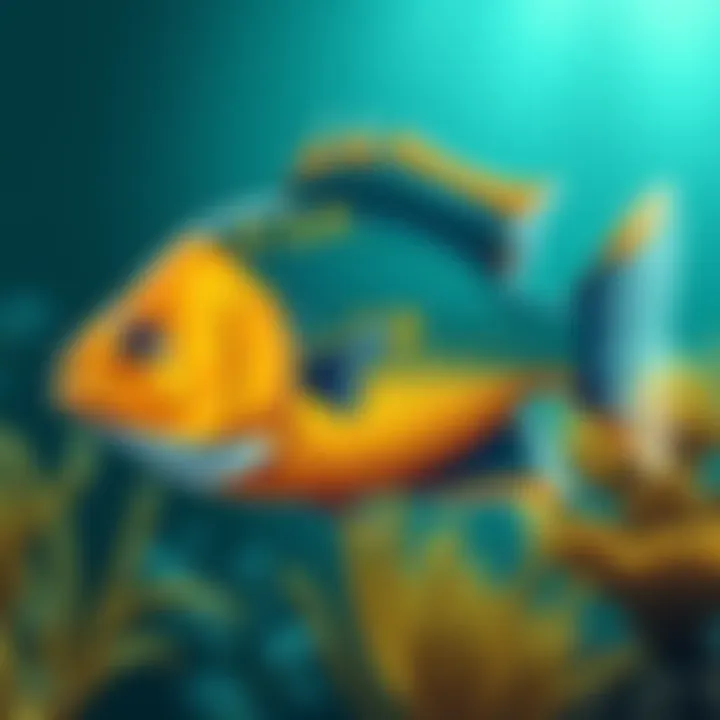 An illustration showing a fish labeled as 'V.I.P.' next to a regular fish, highlighting the difference in gaming terminology.