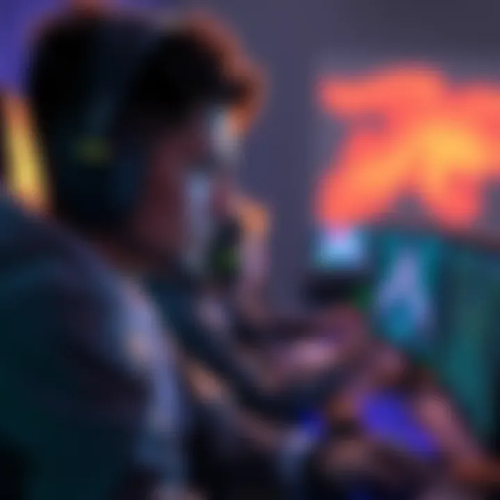 A gamer looking frustrated at the screen after losing money and rank in a game, showing defeat and disappointment.