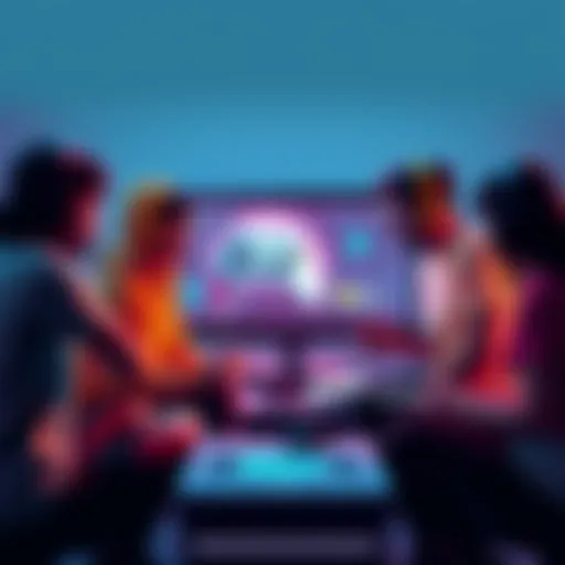 A group of gamers discussing their favorite gaming platforms