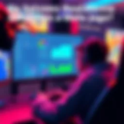 A gamer analyzing gameplay data on a computer screen with solver tools open