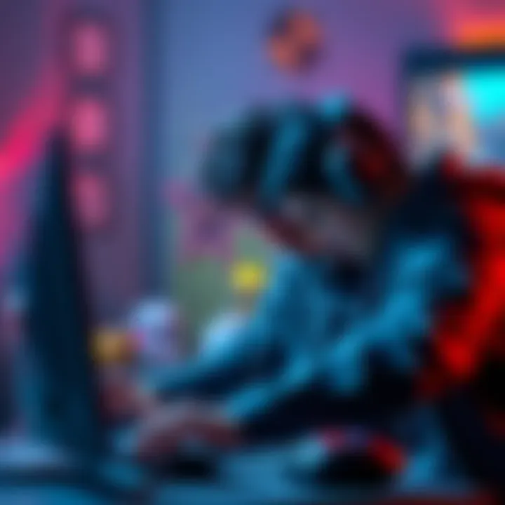 Two gamers console each other while playing a game, showing teamwork and resilience in the face of loss.