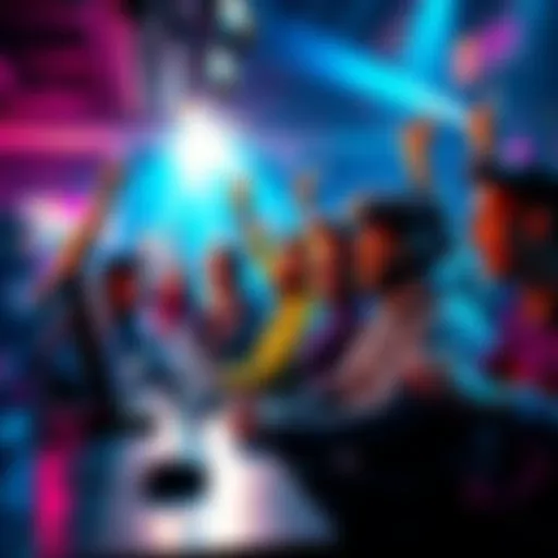 A group of gamers joyfully sharing their achievements at a forum