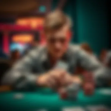 Garrett Adelstein confidently going all-in with Q high hand during a poker game.