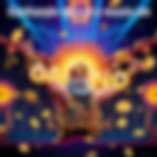 A joyful player celebrating a near-win in the Gates of Olympus slot game with bright graphics and symbols